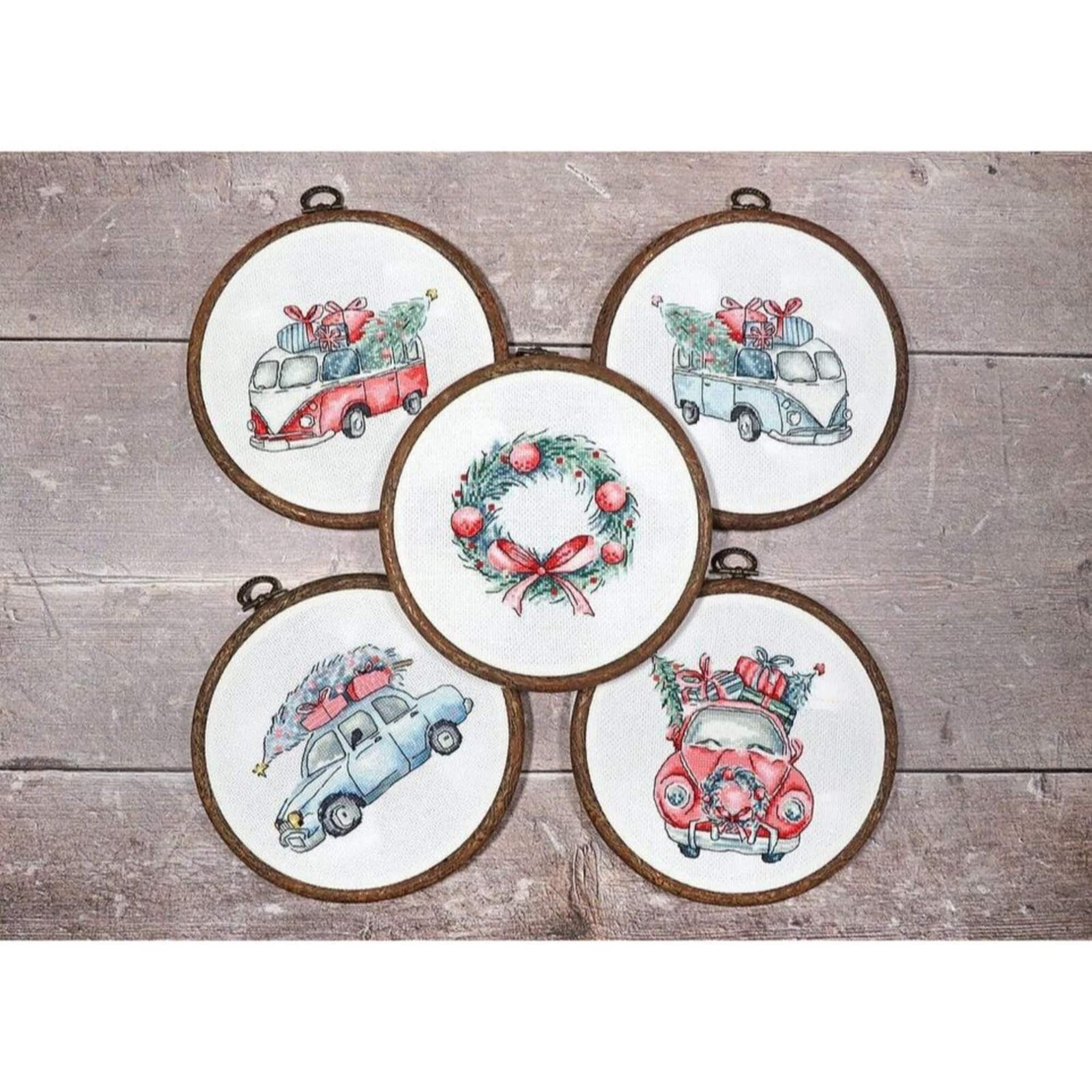 Letistitch Christmas Retro Cars Kit Counted Cross Stitch Kit